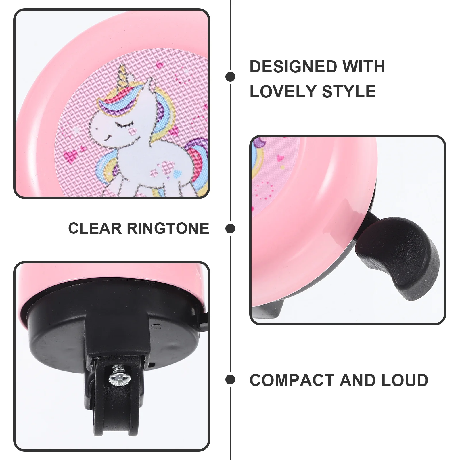 Bicycle Ring Bell Kids Bells Toddler Bikes Chime Supplies Unicorn Loud Crisp Child