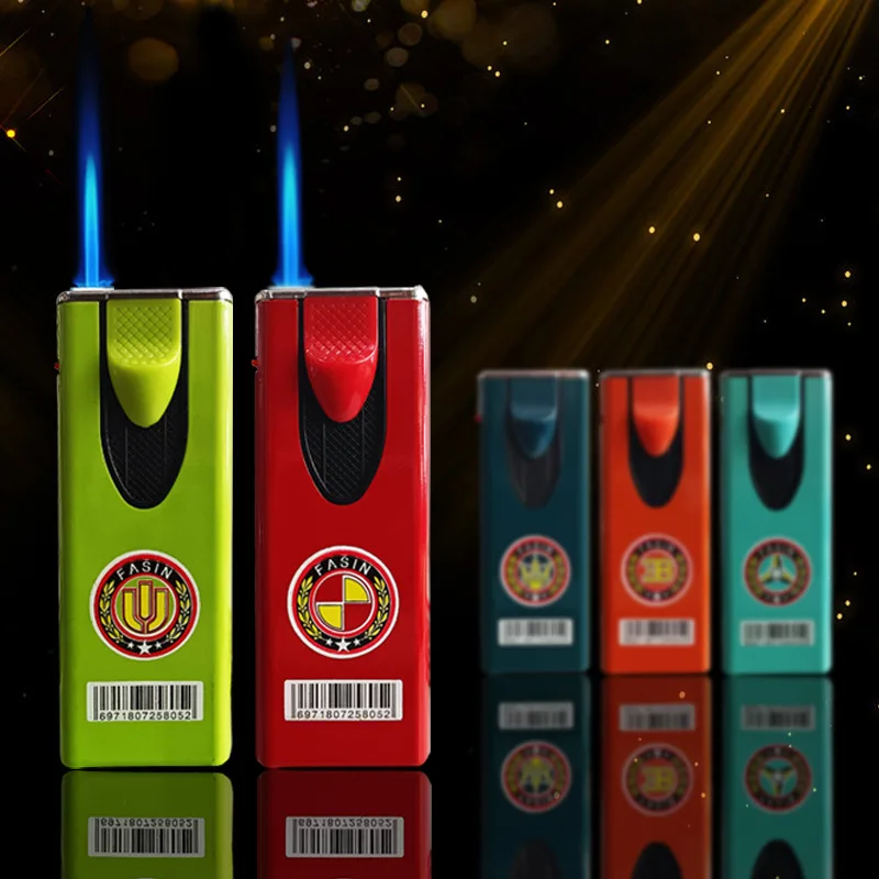 

New Creative Pull down Metal High Beauty Windproof Lighter Portable and Durable Butane Gas Turbo Lighter Cigarette Accessories