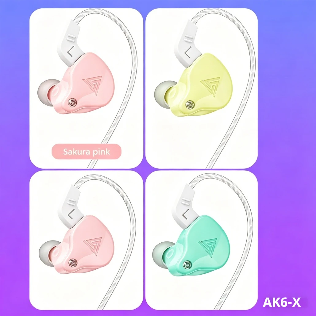 QKZ  AK6 X Hifi Heavy In Ear HeadphonesBass Wired With Microphone For Music Listening Daily Entertainment Adult Audio Philes image 2
