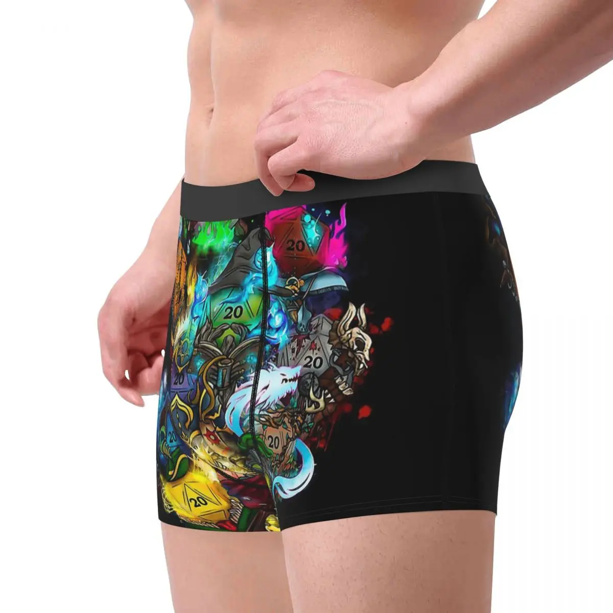 Party Is All Here DnD Game Underpants Breathbale Panties Male Underwear Ventilate Shorts Boxer Briefs