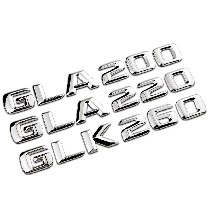 

3D ABS Car Trunk Badge Letters Sticker Emblem GLK GLA 200 220 250 260 300 350 Logo For Mercedes Benz X156 X204 H247 Accessories