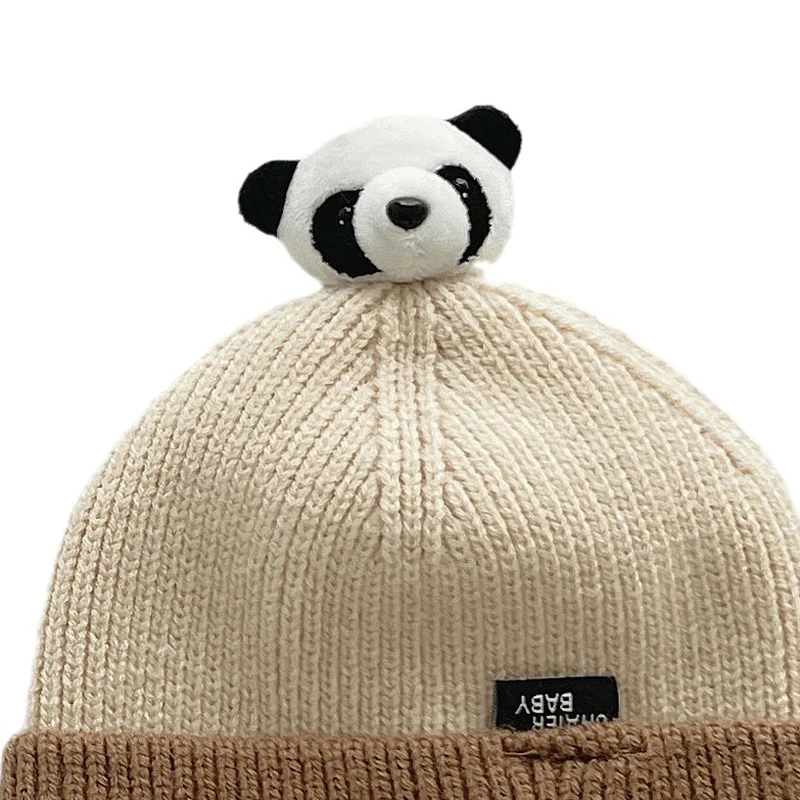 Autumn Winter Baby Beanies Lovely Cartoon panda Accessories Kids Boys Girls Knitted Hats Soft Warm Children Caps