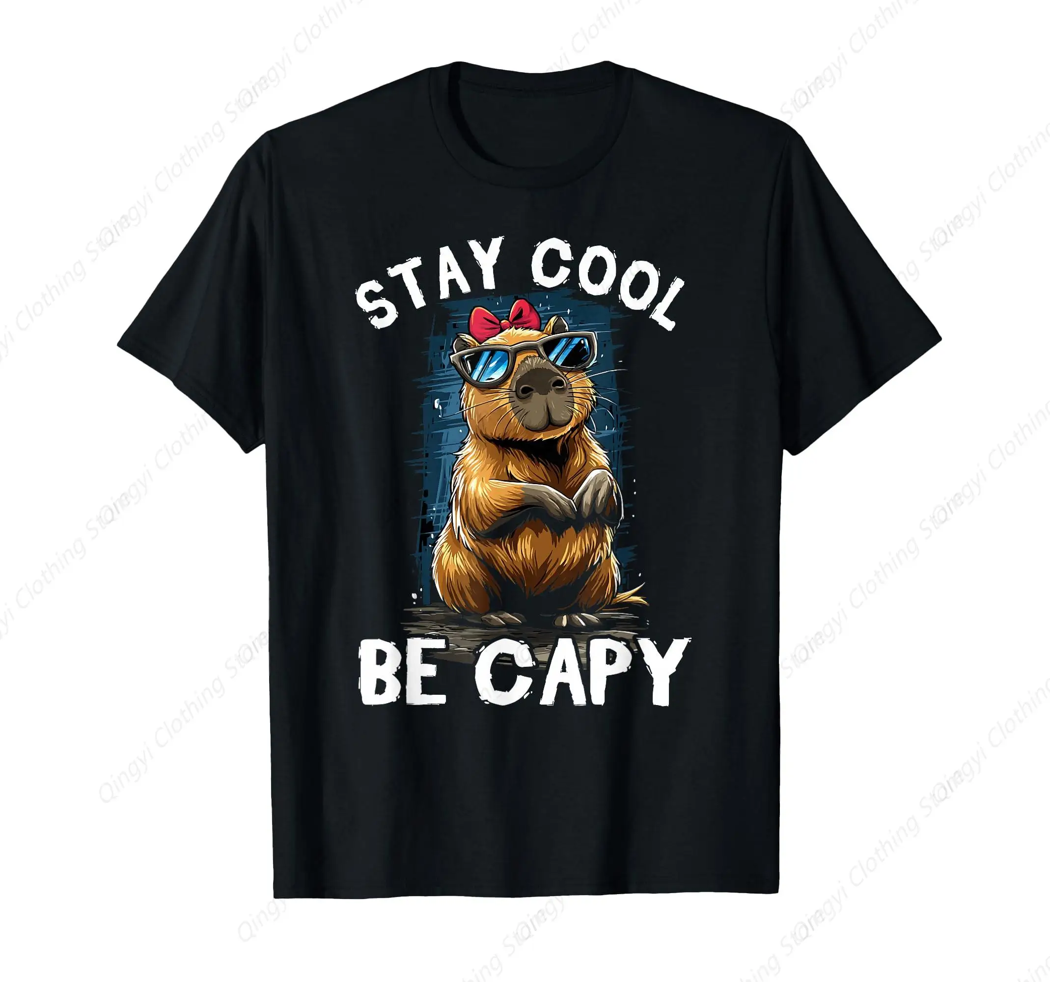 

Stay Cool Be Capy Funny Cute Chill Vibes Capybara T-Shirt
