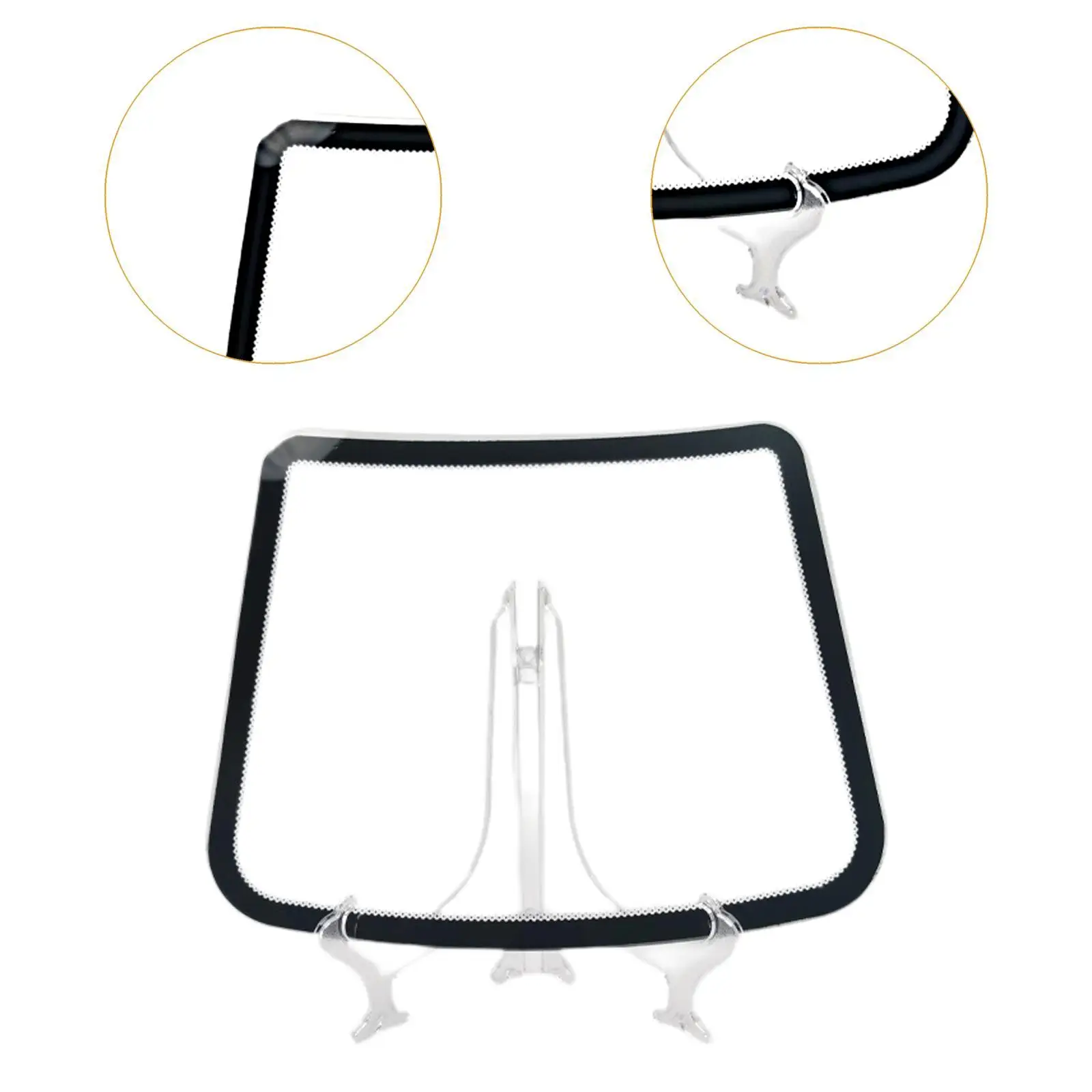 Glass Windshield Model Display Stand with Film Sample Holder for Automotive Accessories and Car Accessory Exhibitions