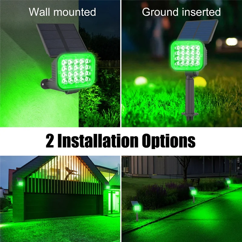 AF90-الطاقة الشمسية LED ضوء السوبر مشرق ضوء الحديقة الخضراء لحديقة سطوع قابل للتعديل الأضواء الشمسية IP65 مقاوم للماء