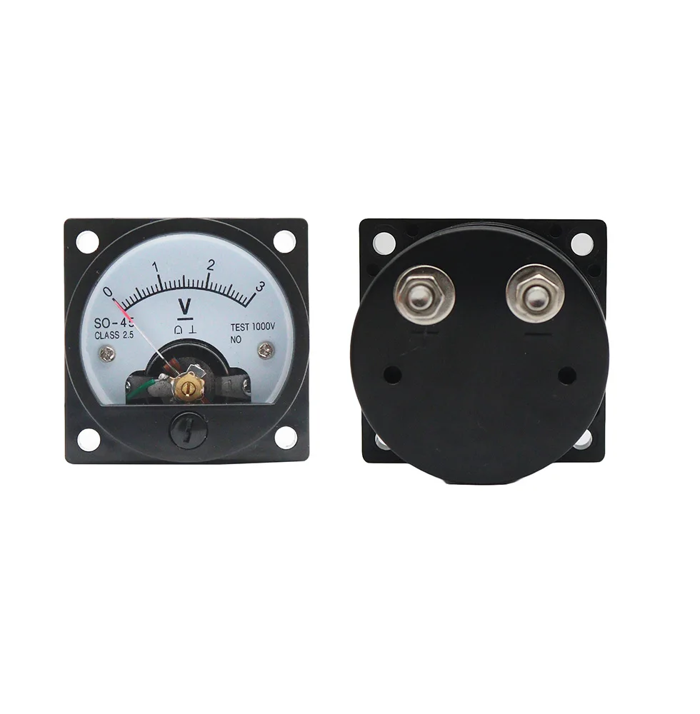 SO-45 AC Analog Voltmeter 5V 10V 15V 20V 30V 50V 100V 150V 200V 250V 300V 400V 450V 500V 600V Voltage Meter