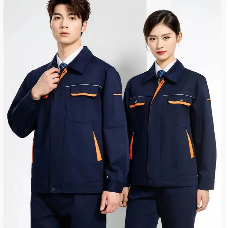 Men's Workshop Reflective Strip Workwear Suit Personalized Printed Logo Road Construction Maintenance Worker Safety Uniform
