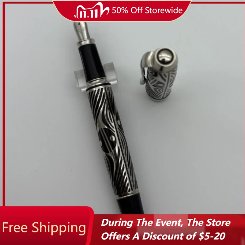 

Роскошная перьевая ручка New Hero 2021, специальная резьба, сжимающая чернильная ручка, поглощающая чернильная ручка, деловые офисные принадлежности, чернильные ручки