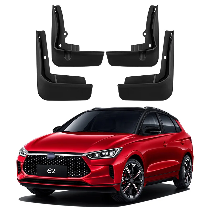 For BYD E2 2019-2023 Soft Rubber Mud Flaps Wear Resistant Perfect Fit Cross Border Export Car Tire Fender Guards Modification