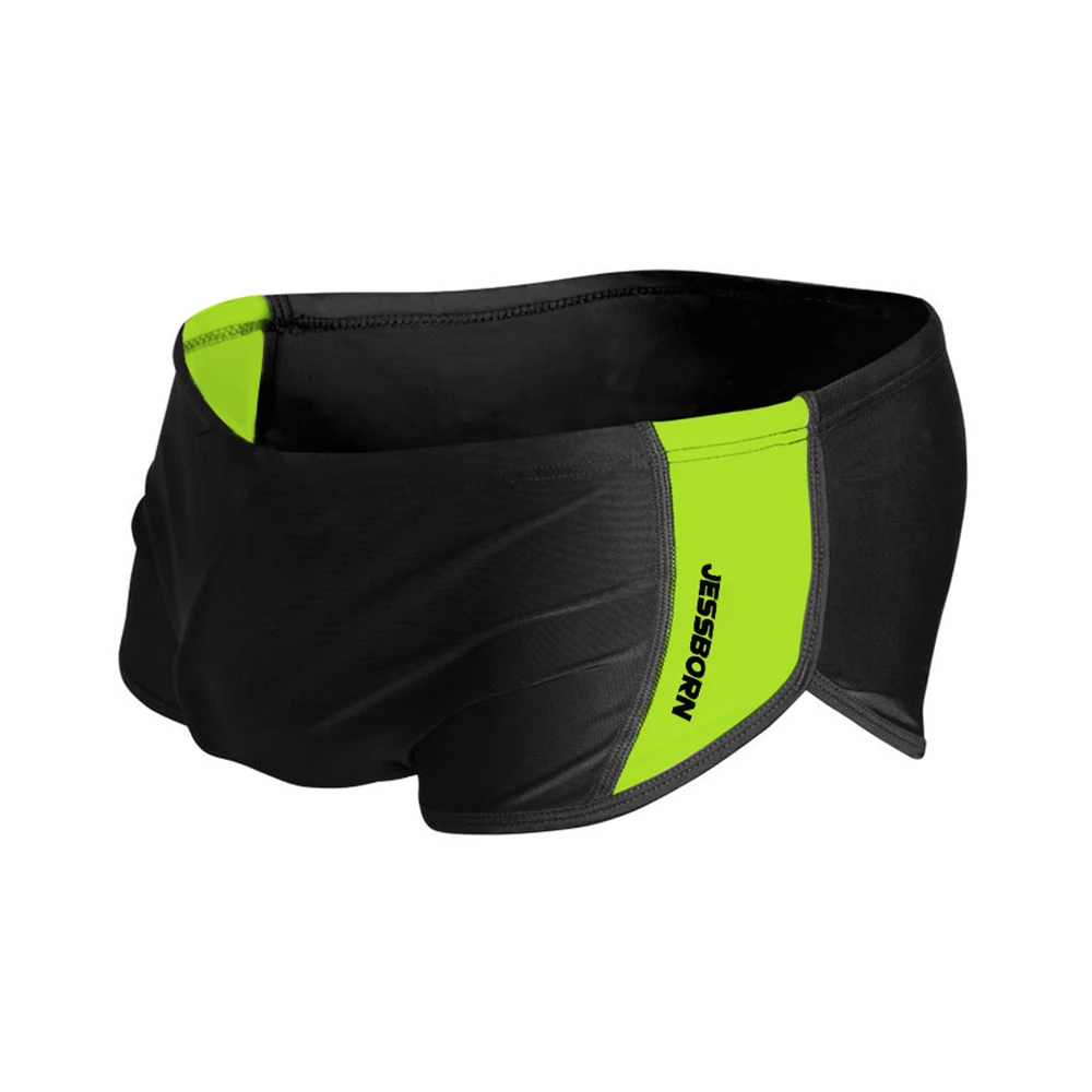 Seksowne męskie kąpielówki z rozcięciem z boku letni nylonowy szybkoschnący strój kąpielowy moda męska sportowa plaża do biegania spodenki na deskę surfingową