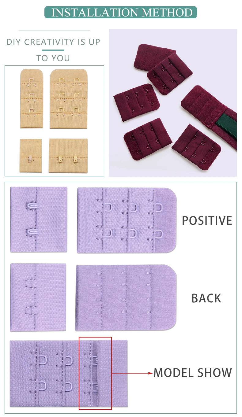 10 Stück/Set Damen Nützliche Schwarz-Weiße BH-Verlängerungen, Verstellbarer Gürtel, Handgefertigte Damen-BH-Schnallen-Accessoires DIY – Detail 6