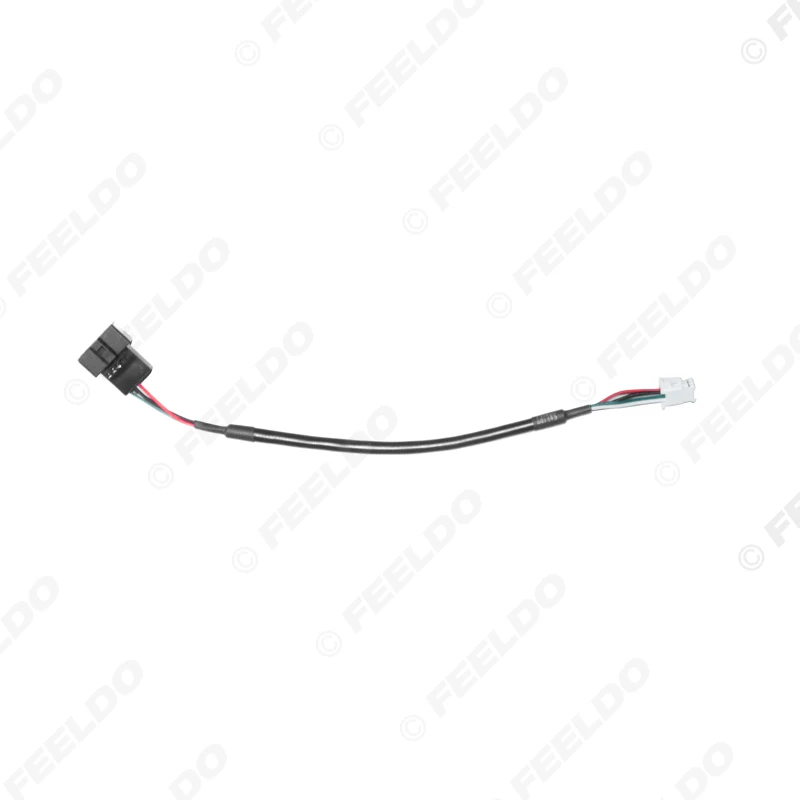 FEELDO Car Audio Original Plug 4P Input Media Data Wire Car AUX Adapter For BaoJun 560/730 AUX Cable Adapter