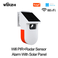 WiFI Pir MicroWava Radar Motion Presence Sensor Alarm Anti-Theft Security System Outdoor Solar Panel Tuya Smart Life Home Remote