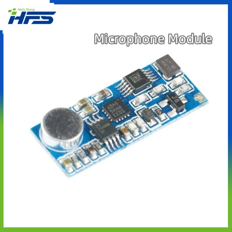 Mini Mono Single Channel Transmissor Board, Módulo de microfone transmissor sem fio, Serial Port Control, FM, DC 3V-5V, 76 MHz-108MHz