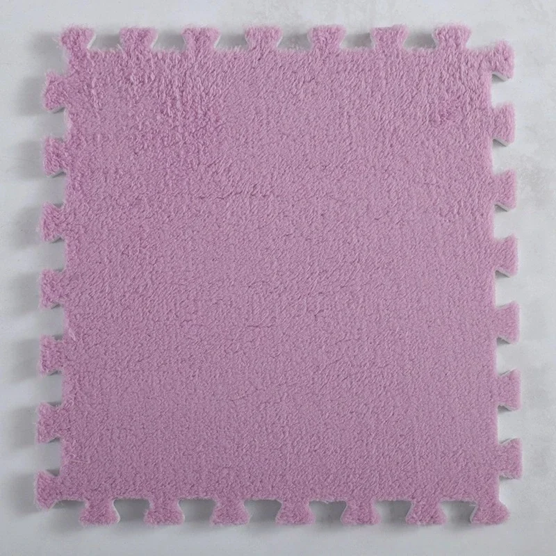 10Pcs Plush Children Play Mat Soft Interlocking Eva Foam Tiles Anti Slip Puzzle Carpet Kids Room Floor Mat Baby Safety Play Toy view 6