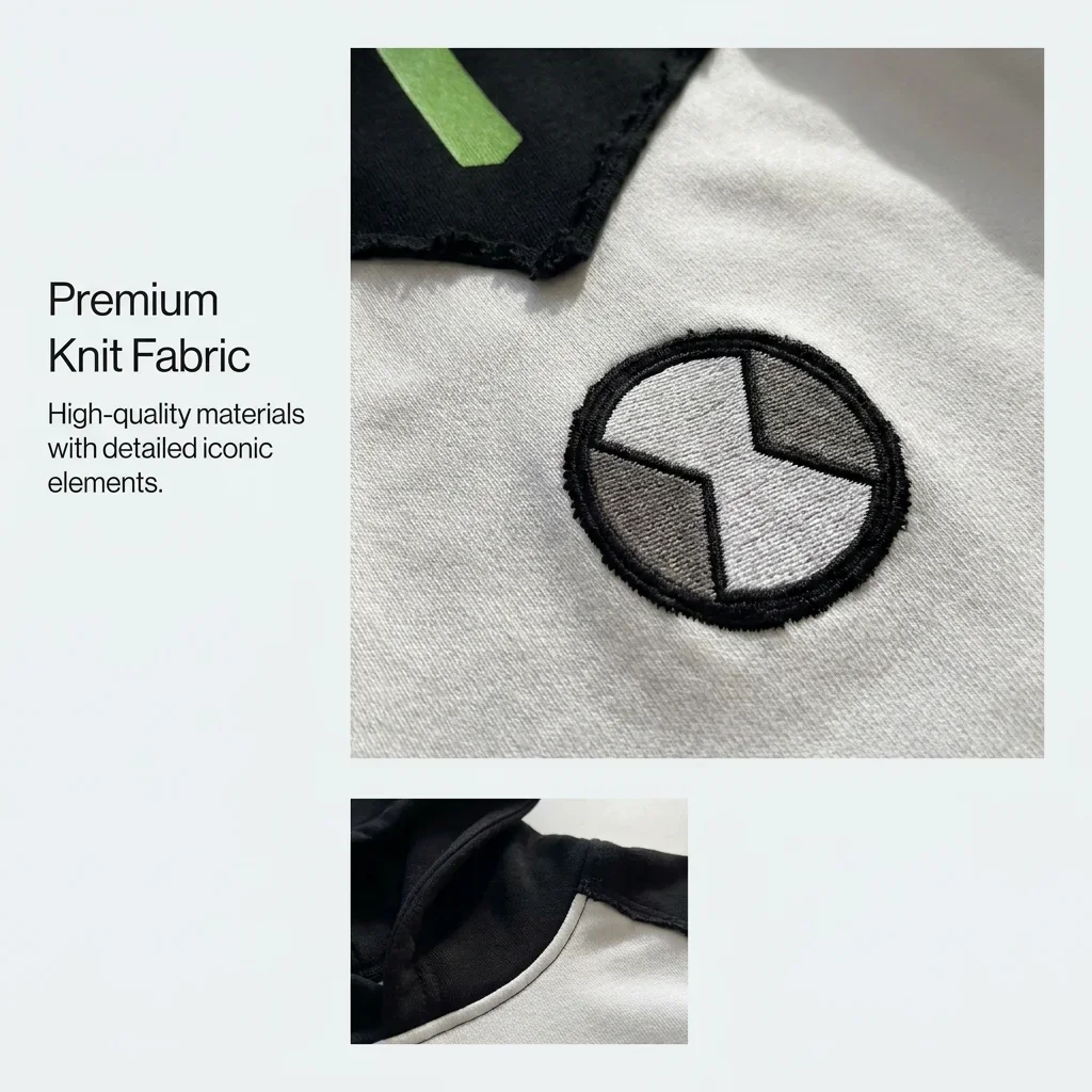 Upgrade Alien Patchwork Embroider Hoodies Women Casual Sweatshirt American Streetwear Comic Convention Unisex Anime Hoodie