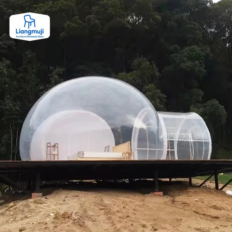 

Outdoor Camping Transparent Inflatable Bubble Tent Hemispheres Clear House Garden Cabin Lodge Starry Sky Dome with Free Blower