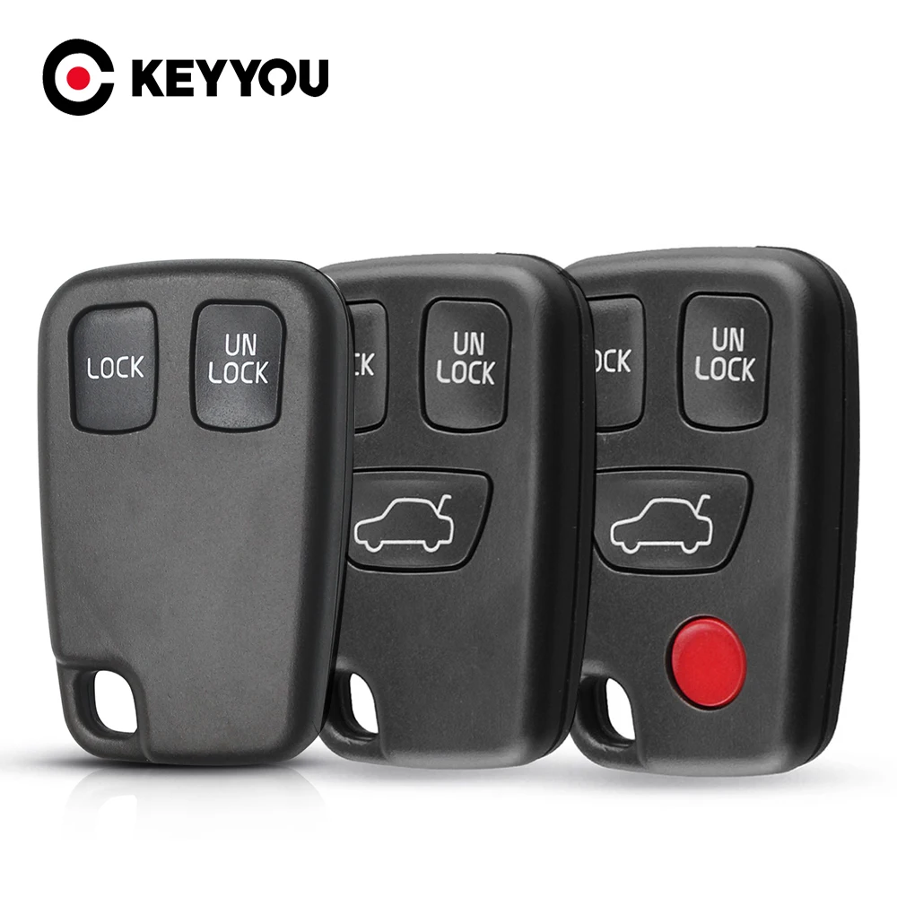 KEYYOU – coque de protection pour clé de voiture, 2/3/4 boutons, télécommande, pour Volvo S40, S60, S70, S80, V40, V70, C70, XC90, XC70