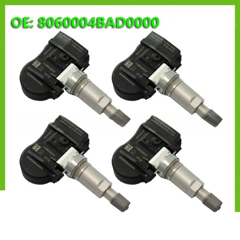 

8060004BAD0000 1/4pcs TPMS Tire Pressure Monitor Sensor for GAC Trumpchi GS4 GS5 GS8 GS4 EV PHEV GS5 GS7 GA3 GA3 S GA6 433MHz