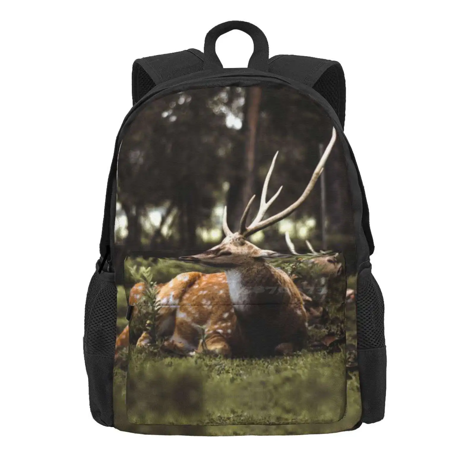 Deer In The Forest Hot Sale Schoolbag Backpack Fashion Bags Proud Red Deer Red Deer Stag Red Deer Alberta Red Deer Weather Red