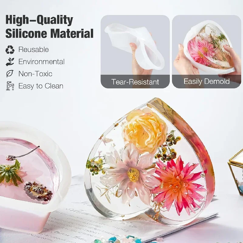 

Большие формы для смолы, набор силиконовых форм для эпоксидной смолы, консервации цветов, идеальный стартовый набор для смолы