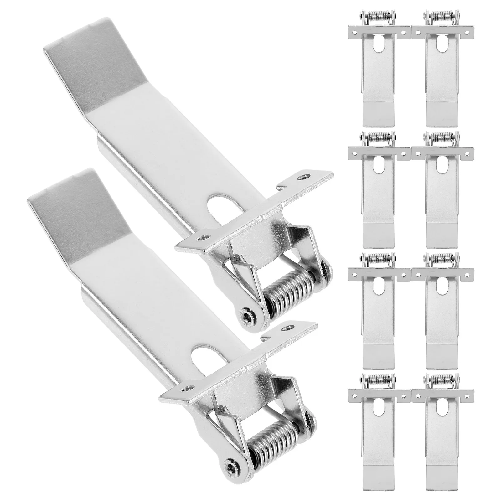 

10 Pcs Line Light Buckle Spring Silver Clamps for Crafts Durable Hidden User Friendly Versatile Lamp Accessories Hose Clamp