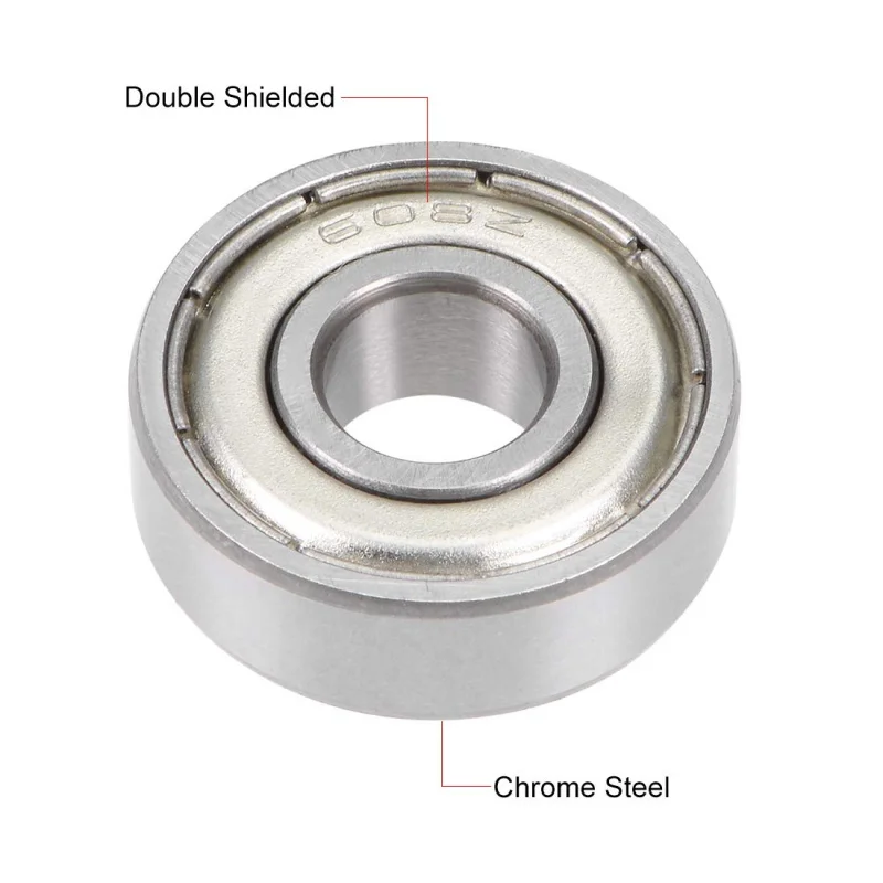2Pcs 608ZZ Deep Groove Ball Bearing 8x22x7mm Double Shielded Chrome Steel Bearings 2Pcs