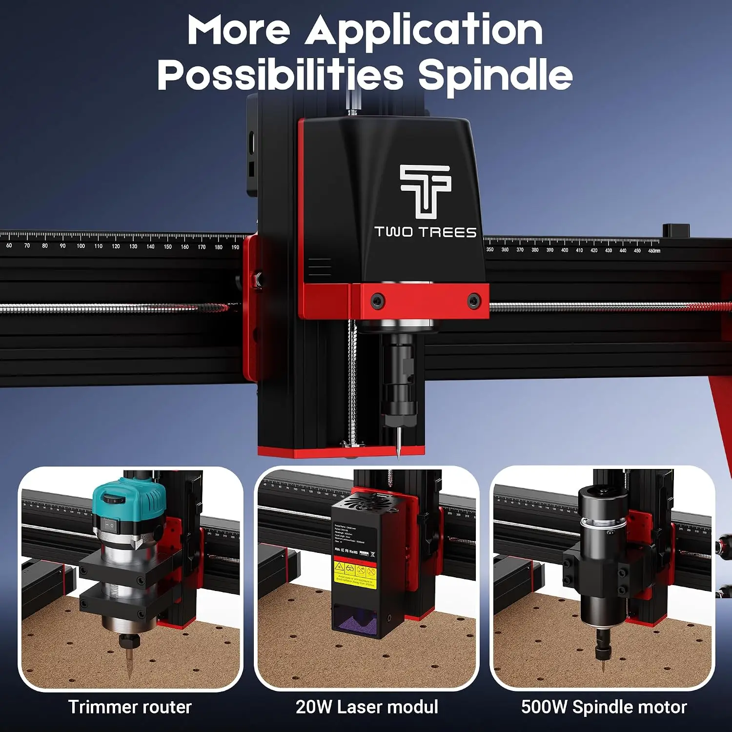 TTC450 Pro All-Metal CNC Router Machine with NEMA 57 Stepper Motor | 3.5