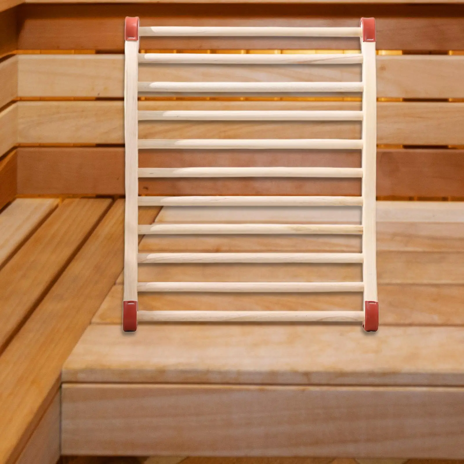 Sauna Backrest Comfortable Ergonomic S Shaped Anti Slip Accessories Support Wooden Back Rest for Traditional Sauna Sauna Bathing