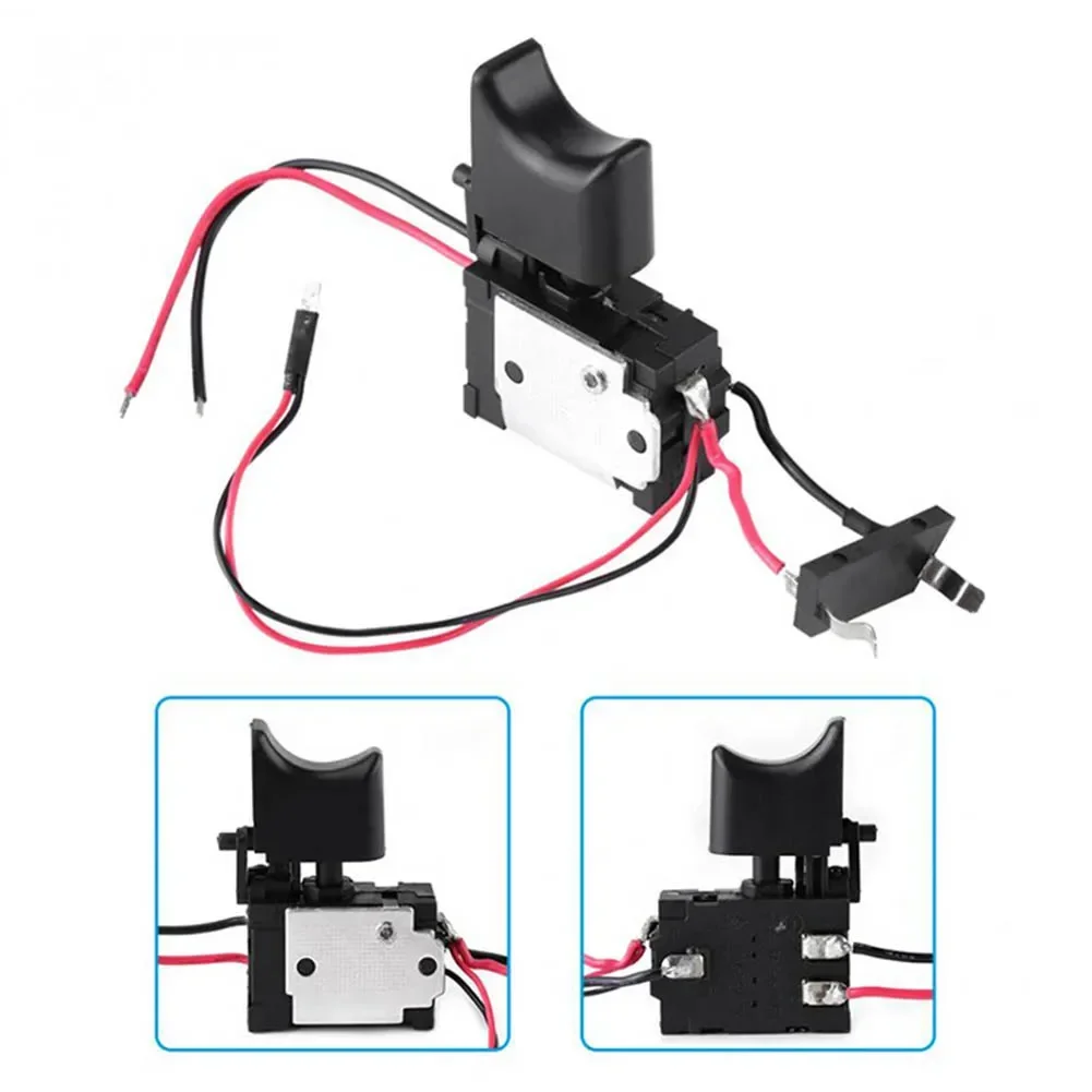 DC 7.2-24V Cordless Drilling Rig Trigger Switch Convenient Electric Drill Dustproof Speed Control Electric Tool Metal Parts