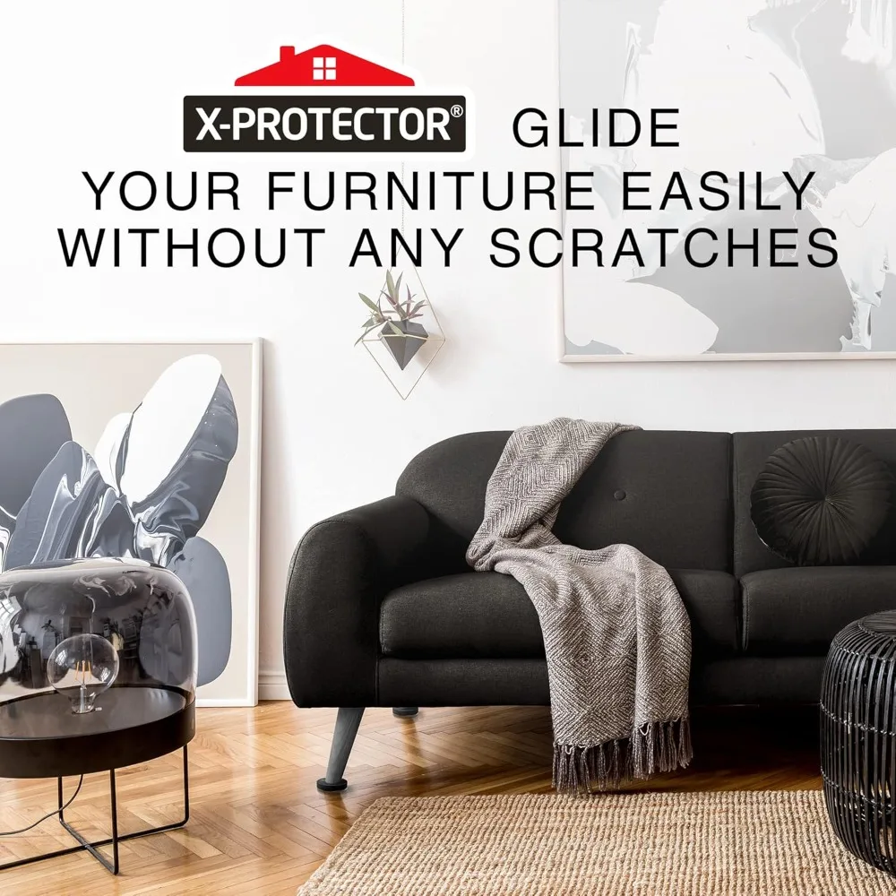 Cursori per mobili in feltro per pavimenti in legno X-PROTECTOR 16 PZ 3 1⁄2" - Cursore per mobili dal design unico - Mobili resistenti