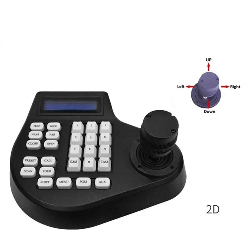 Imagem -04 - Mini Controlador de Teclado Coaxial 2d 3d 4d Lcd Joystick 1.5km Rs485 Ptz Suporte de Câmera e para Pelco Samsung eu Plug