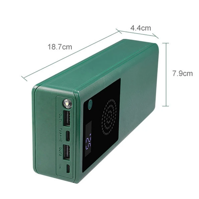 4 x 26650 DIY Power Bank Shell Free Welding Power Bank Case 5V / 2.1A Battery Power Box With Urgency Light(Battery Not Included)