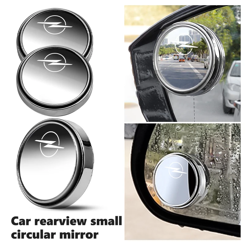 For Opel Car Blind Spot Mirror 360 Degree Adjustable Rearview Auxiliary Round Mirror Accessories OPC Astra J H G K Insignia