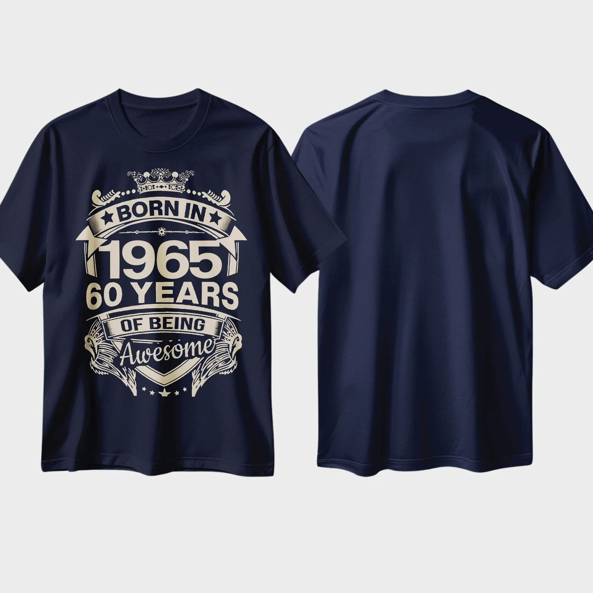 ولد عام 1965، هدية رائعة لعيد الميلاد الستين لمدة 60 عامًا، تي شيرت هاراجوكو بأكمام قصيرة، قمصان برسومات قطنية 100%