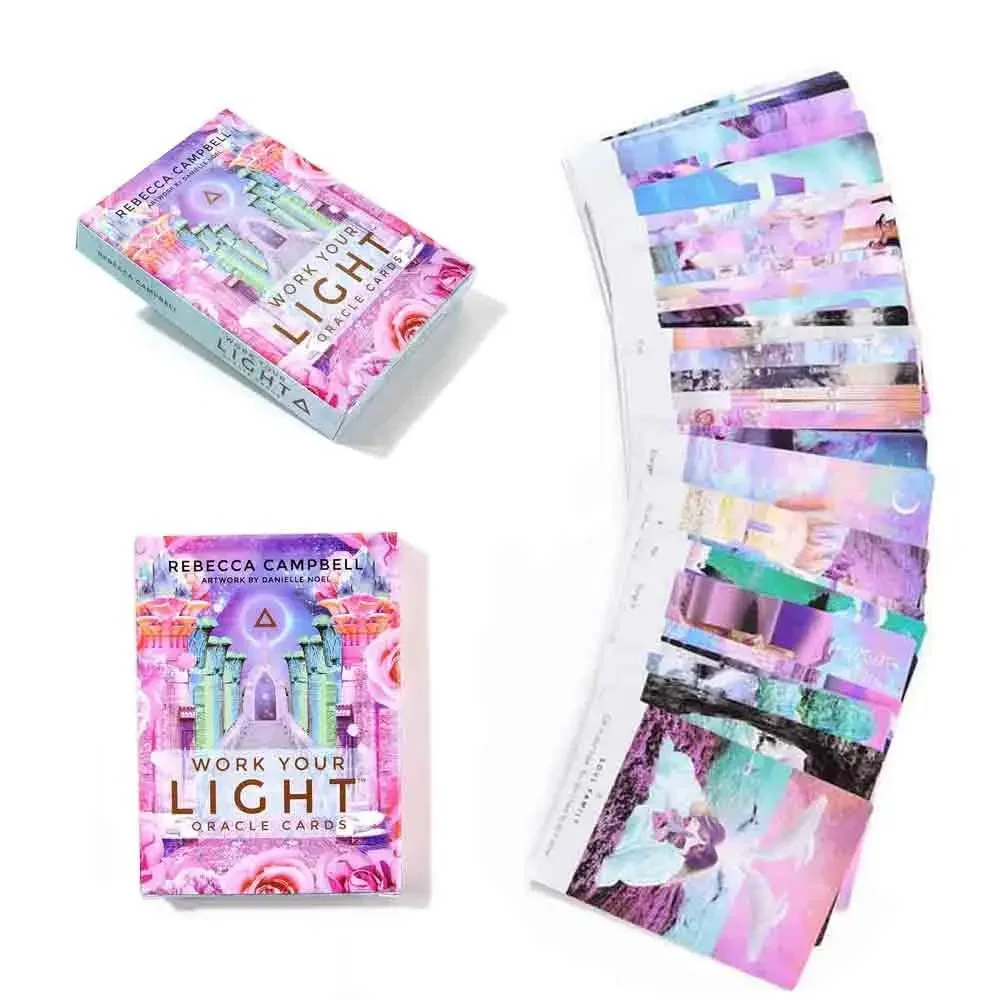 11*6.5cm Oracle Tarot Cards Sheets Work Your Light Oracle Card Board Deck Games