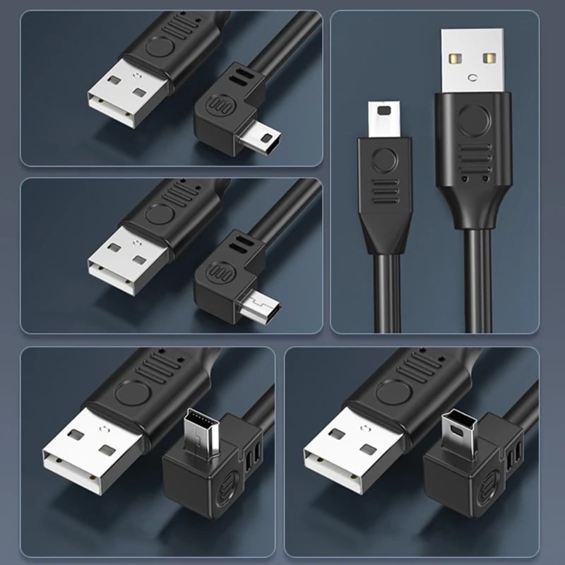 30-500cm USB to Mini USB Cable with ON/Off Switch USB Male to Male Charging Cord 30Mbps Data Cord for USB Fan Speaker