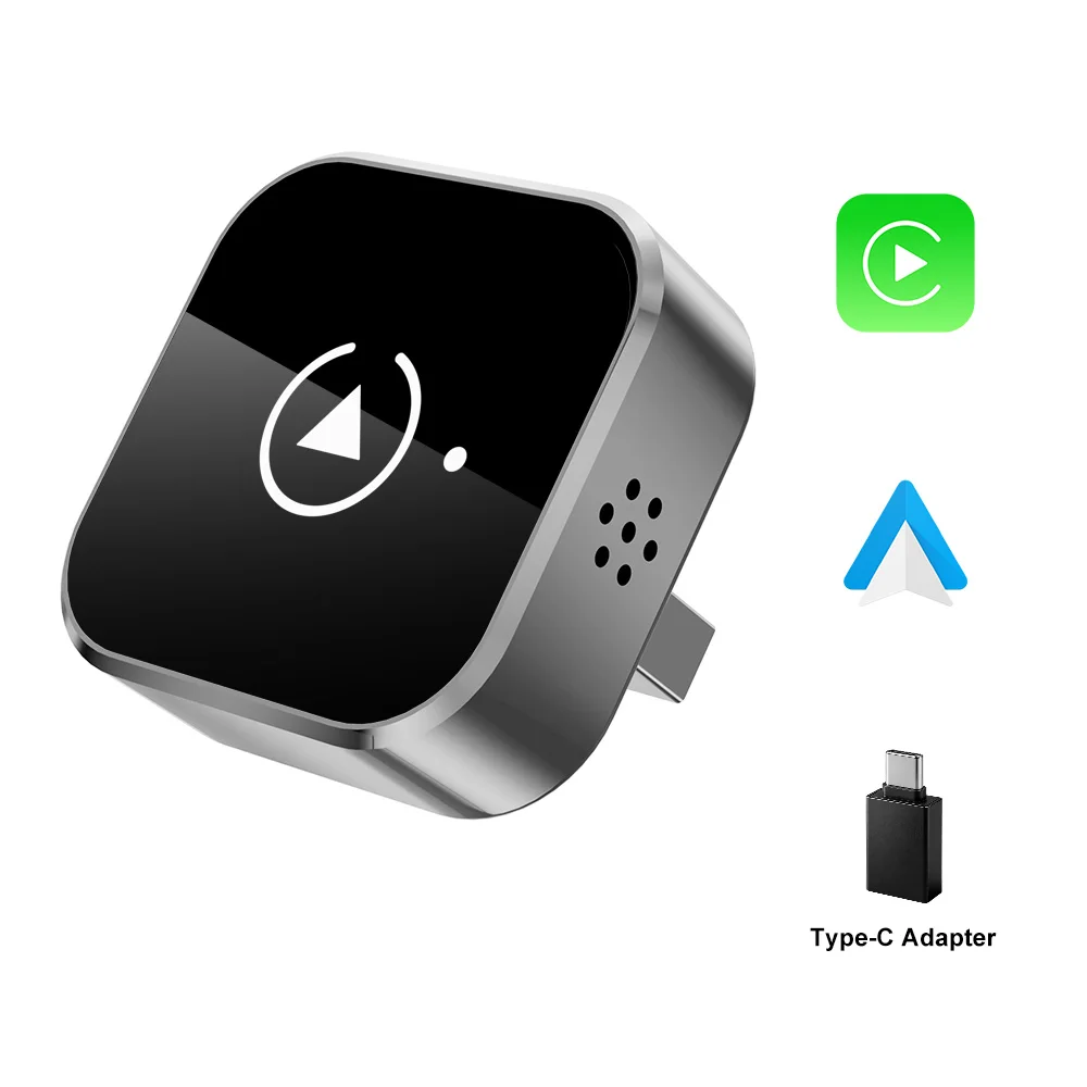 Wireless CarPlay Android Auto Adapter 2in1 Car Play USB Dongle Smart Mini Box Plug and Play Universal for Toyota Honda Ford Gift