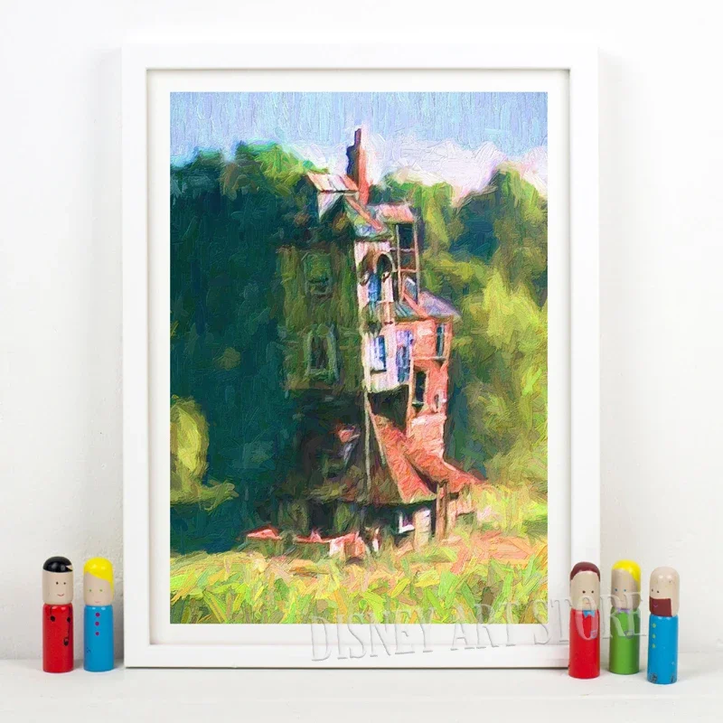 العالم السحري القلعة الفن يطبع هاري بوتر المائية الملصقات فيلم هوجورت القلعة قماش اللوحة غرفة الاطفال جدار ديكور