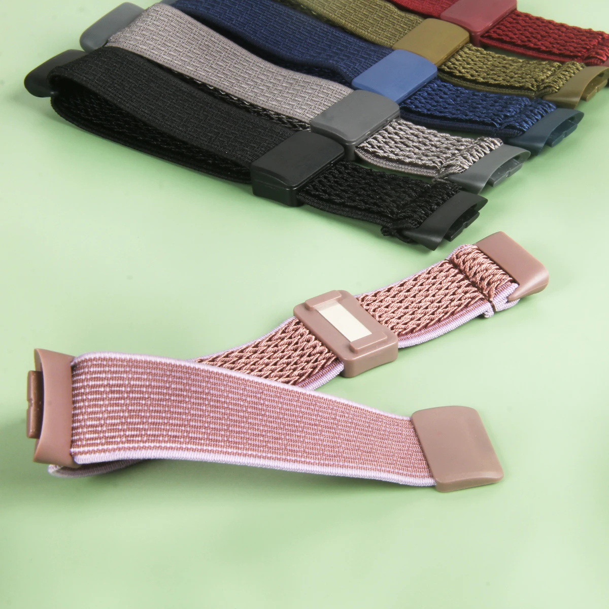 Wave Nylon band für Fitbit Versa3/Versa 4/Versa 2 Band elastische Armband Armbänder für Fitbit Charge 6/Charge 5 Bänder