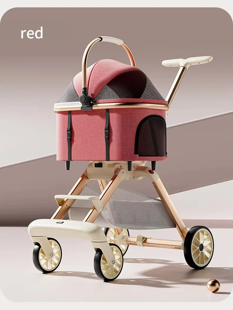 2026 New Separable Pet Stroller, Portable One Click Recycling Cat Stroller, Universal Lightweight Baby Stroller for Travel