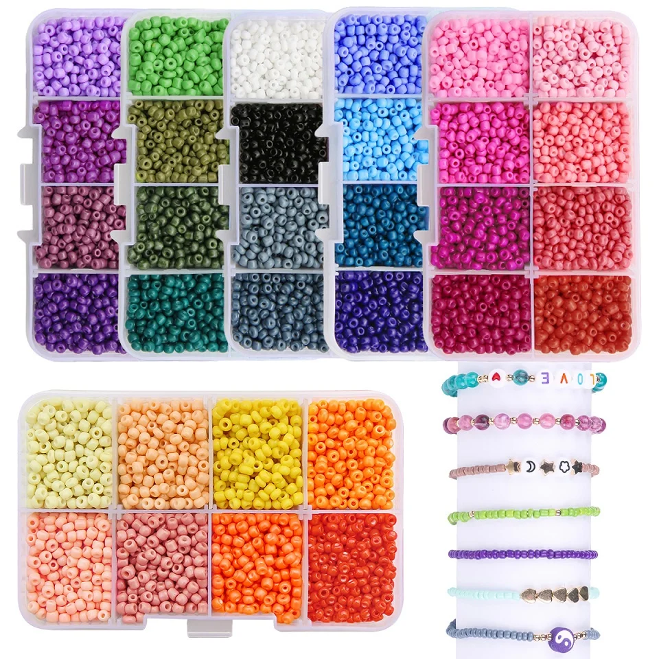 

1000Pcs 3mm Japan Glass Seedbeads Uniform Metallic Colors Round Glass Beads For DIY Jewelry Making Garments Accessory