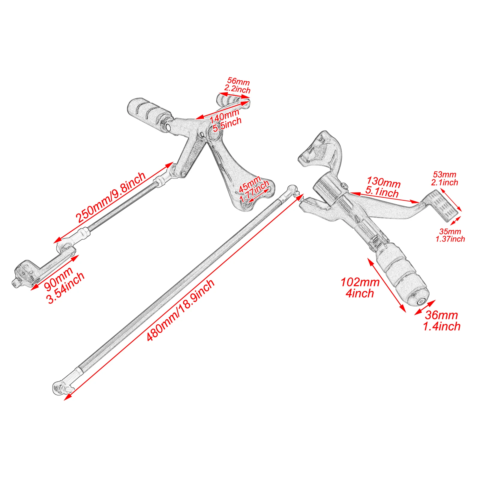 Motorcycle Black Forward Controls Complete Kit FootPegs Levers Linkages For Harley Sportster XL 48 883 1200 SuperLow 2004-2024