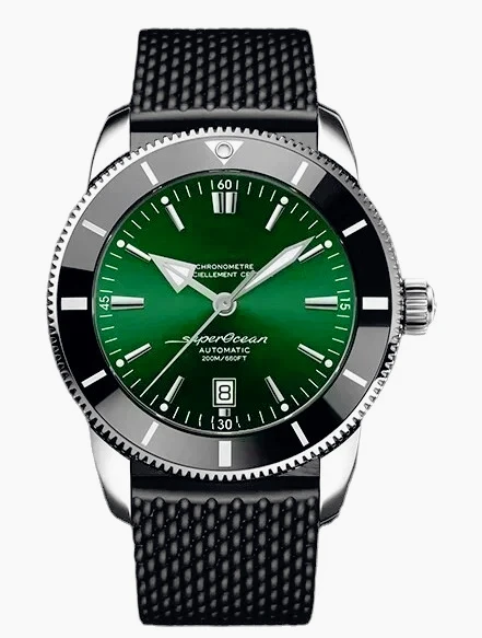 46MM heren automatisch mechanisch horloge 904L roestvrij staal SuperOceanes roségoud zwart blauw rubberen keramiek polshorloge