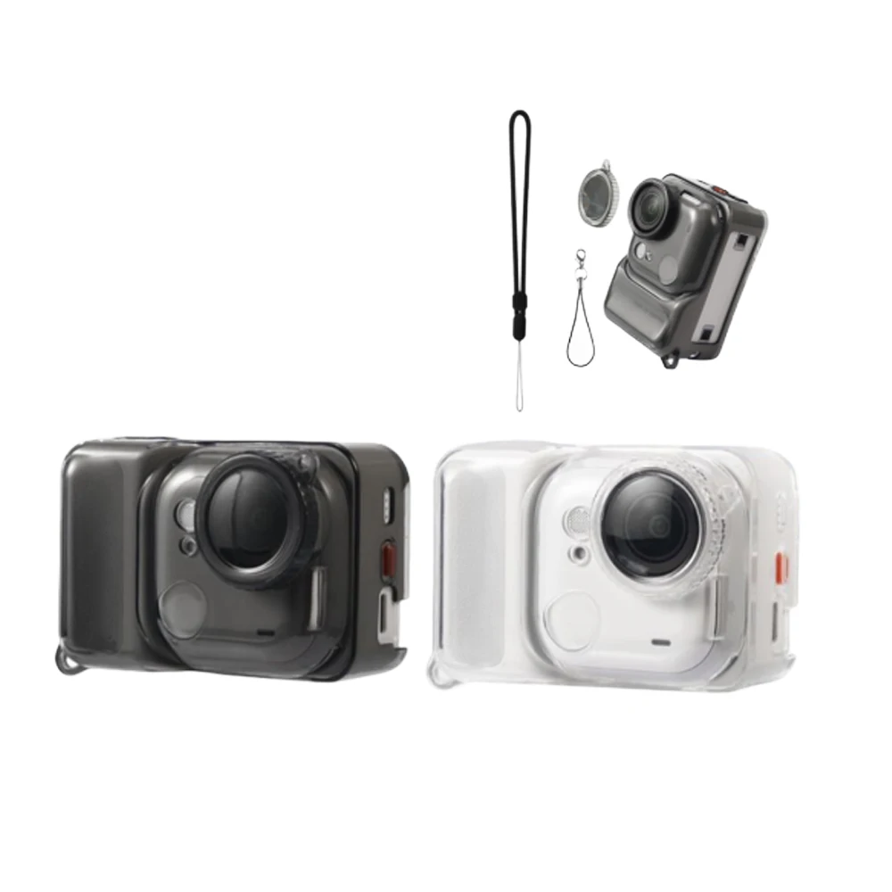 

TPU Protective Cover Case for Insta360 GO Ultra Action Camera Waterproof TPU Case with Lens Cap & Lanyard Camera Accessories