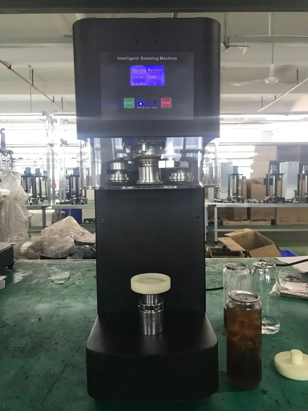 2023 newest arrive cans sealing machine 2 seconds fast beverage Plastic Tin bottle cans close machine for sale