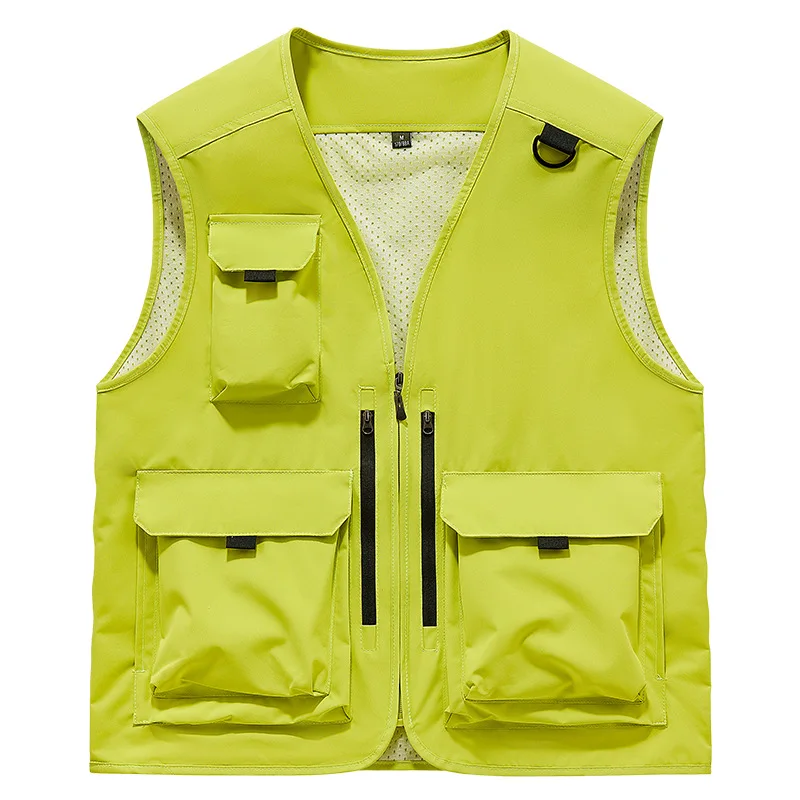 New Summer Men Outdoor Multi-pockets Fishing Vests Coats Waterproof Sleeveless Jackets Men Breathable Quick-drying Waistcoats 6X