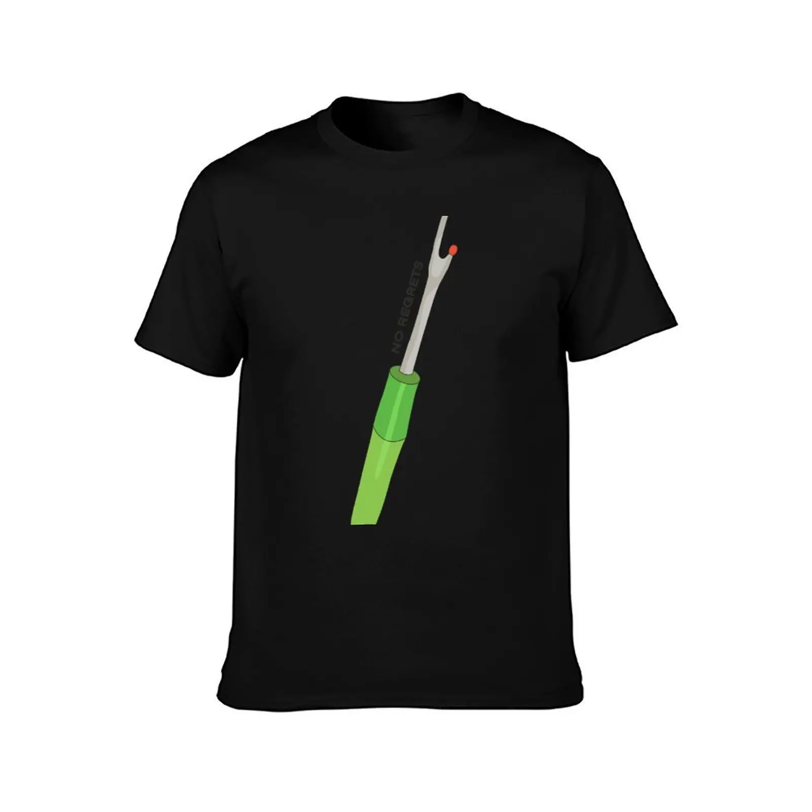 No regrets seam ripper T-Shirt Summer Casual Cotton Tee Oversized Streetwear Tops Vintage Graphic Print Unisex Men Women