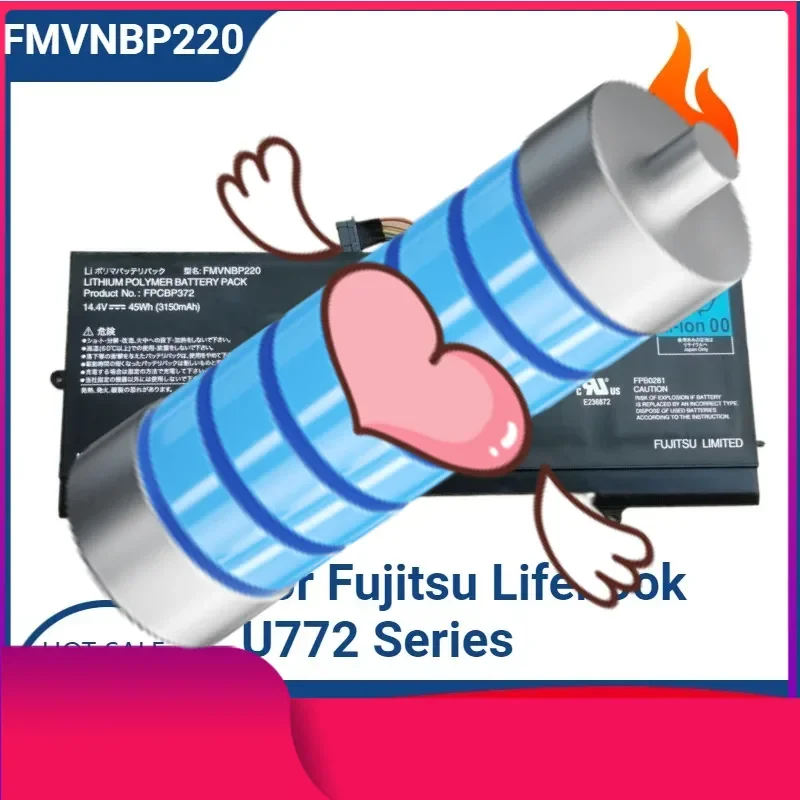 

High-quality FMVNBP220 FPCBP372 45Wh 3150mAh 14.4V Laptop Battery for Fujitsu Lifebook U772 Series