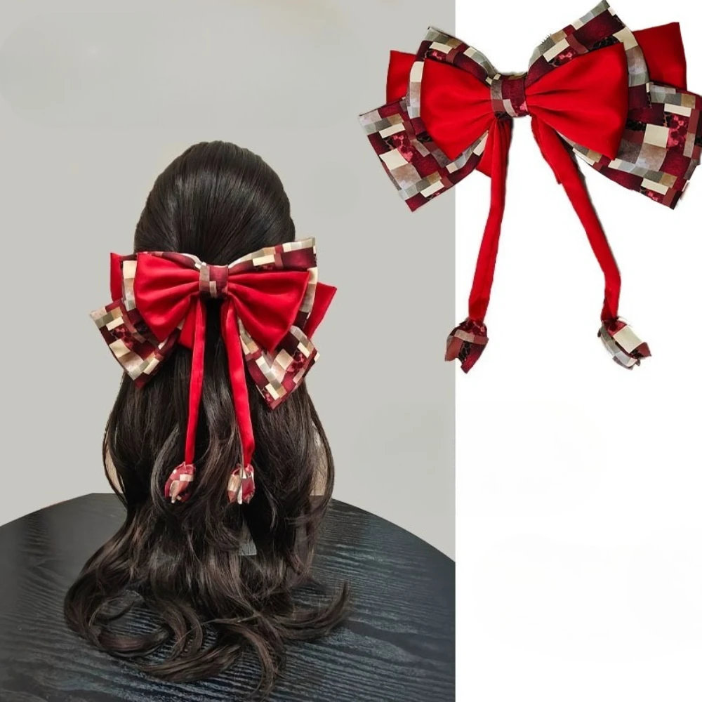 

New Arrival Ribbon Bow Hair Clips for Women Elegant Tulip Hairpins Spring Clip Wedding Party Girls Hair Accessories